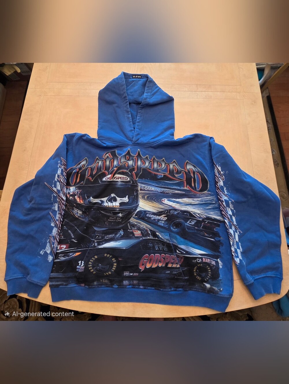 Godspeed Le Denier Racing Hoodie Blue XXL Rarity Collection #56/444 NWT